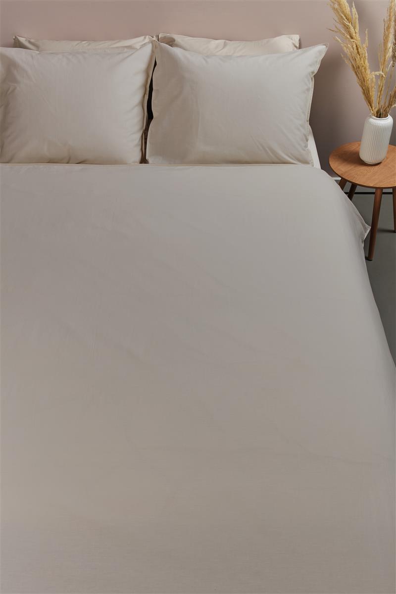 Ambiante dekbedovertrek katoen Cotton uni, taupe
