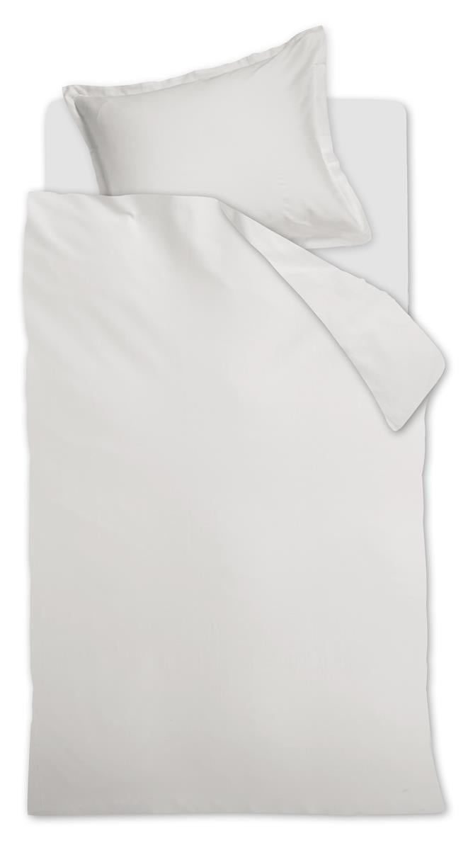 Ambiante dekbedovertrek katoensatijn satin uni, wit