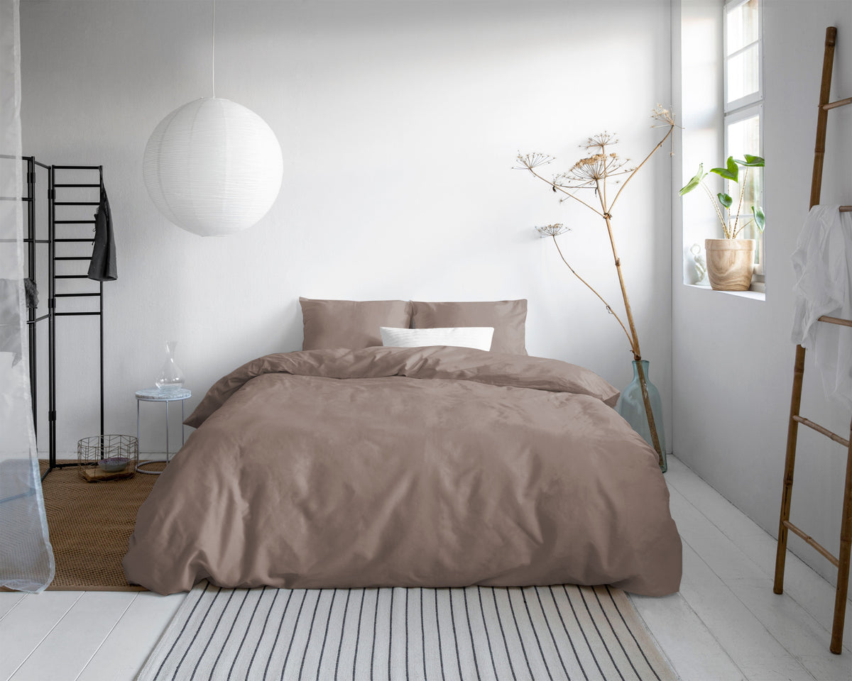Primaviera Deluxe Dekbedovertrek Satijn Uni Taupe