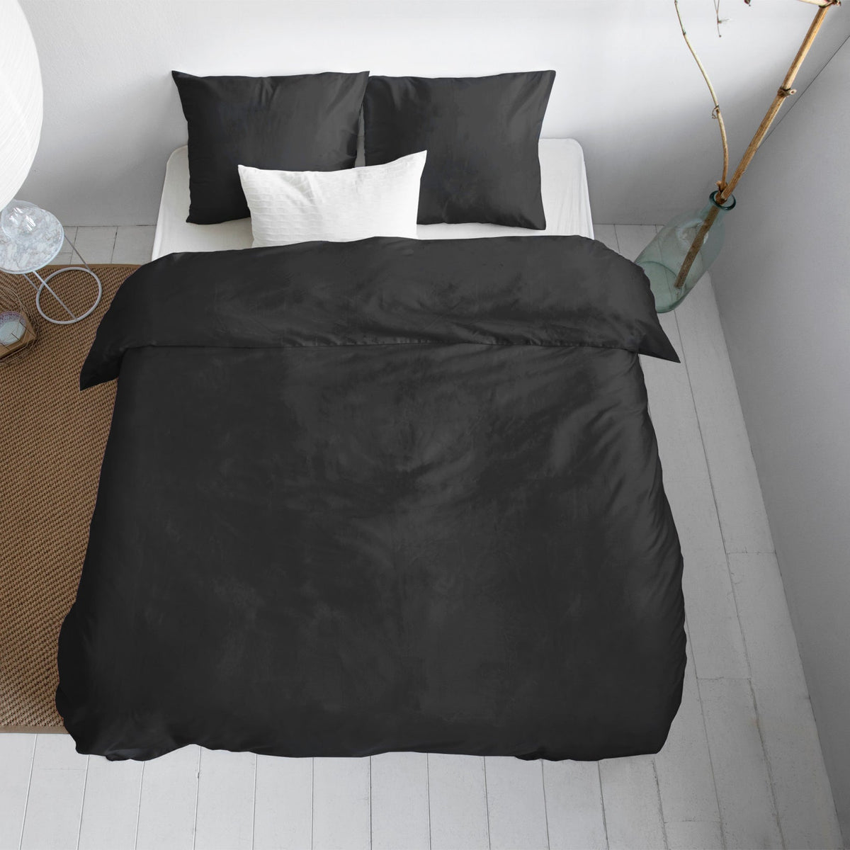 Primaviera Deluxe Dekbedovertrek Satijn Uni Zwart