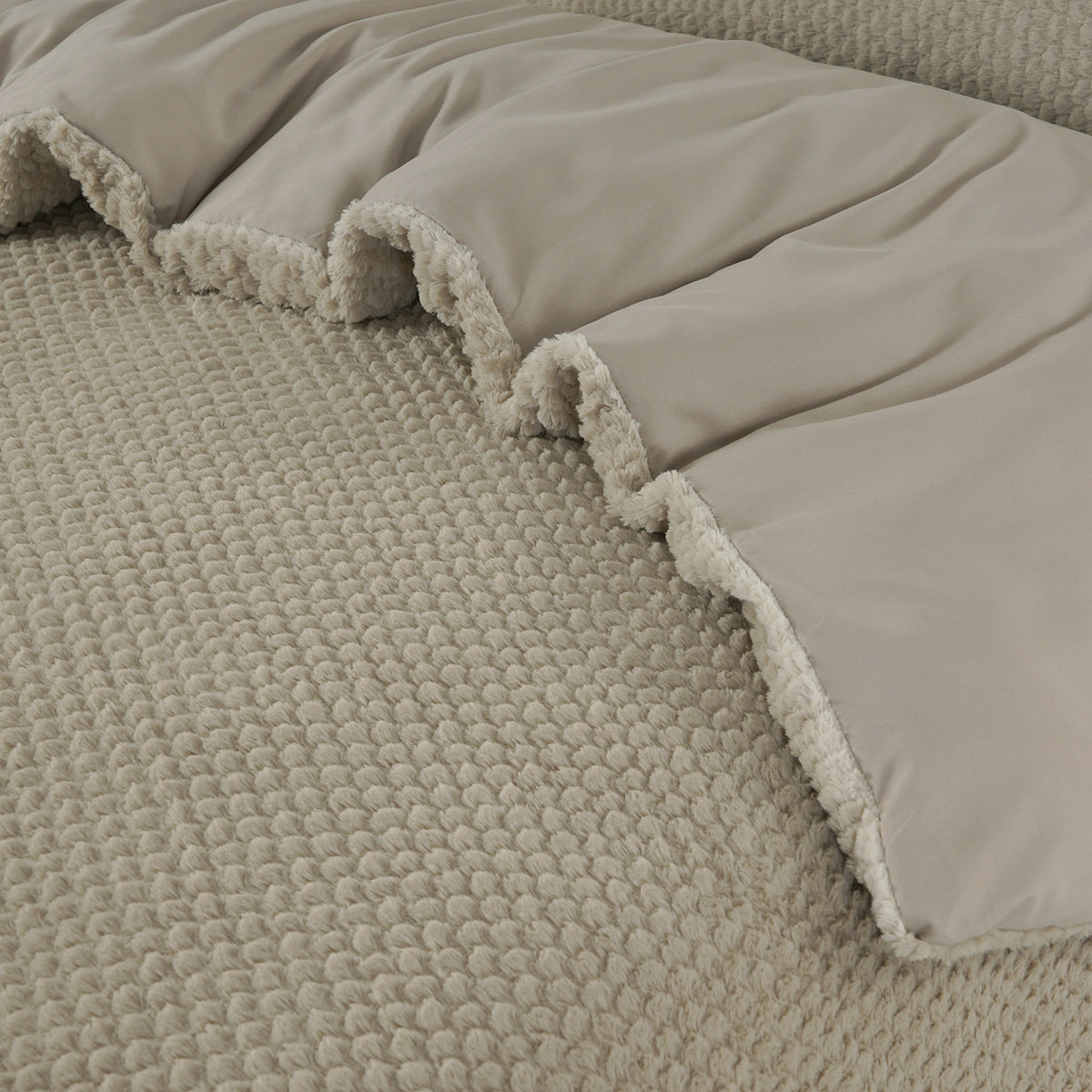 Sleeptime Dekbedovertrek Fur Teddy Taupe