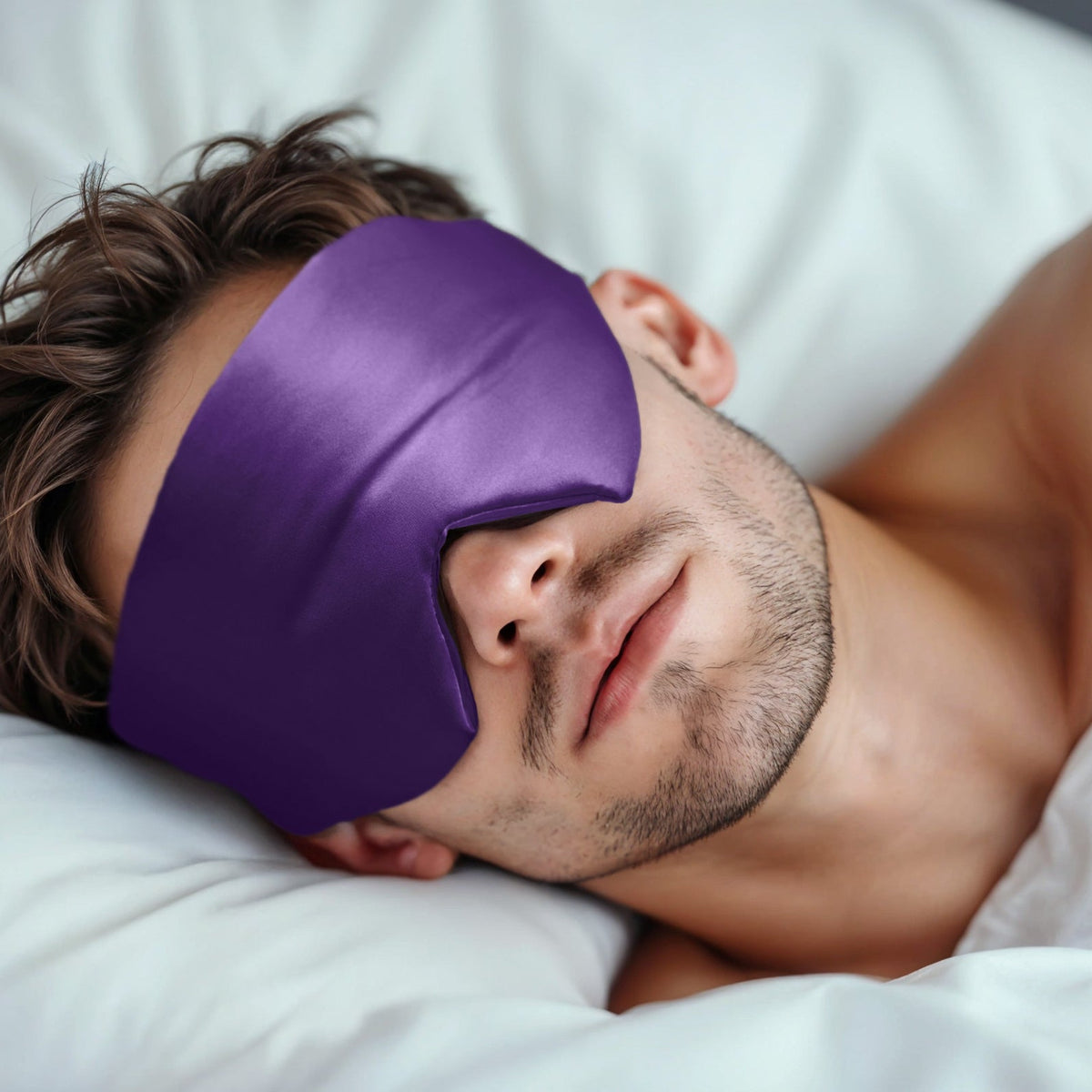 Purple Pillo Zijden Slaapmasker Paars