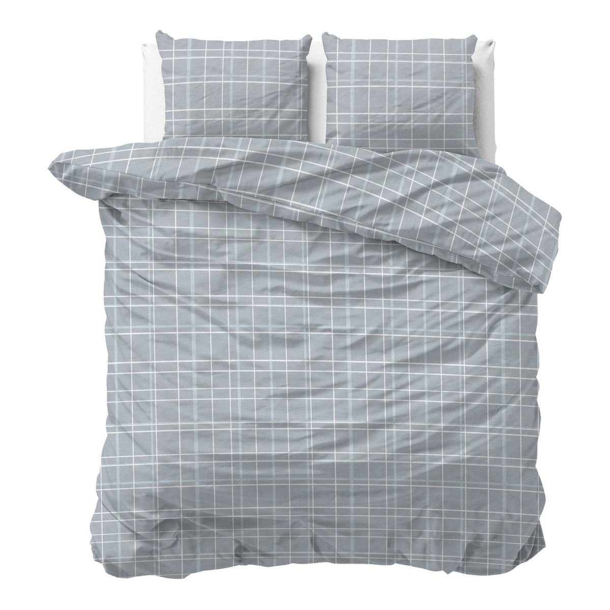 Sleeptime Dekbedovertrek Flanel Seva Blauw