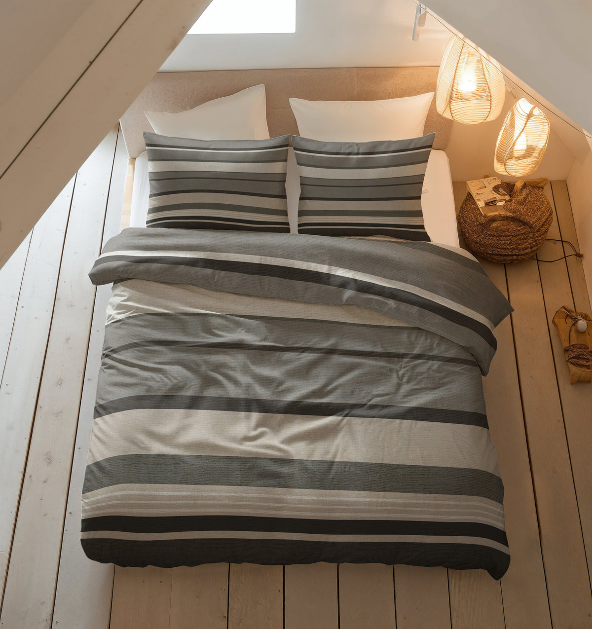 Sleeptime Dekbedovertrek Flanel Zuma Taupe
