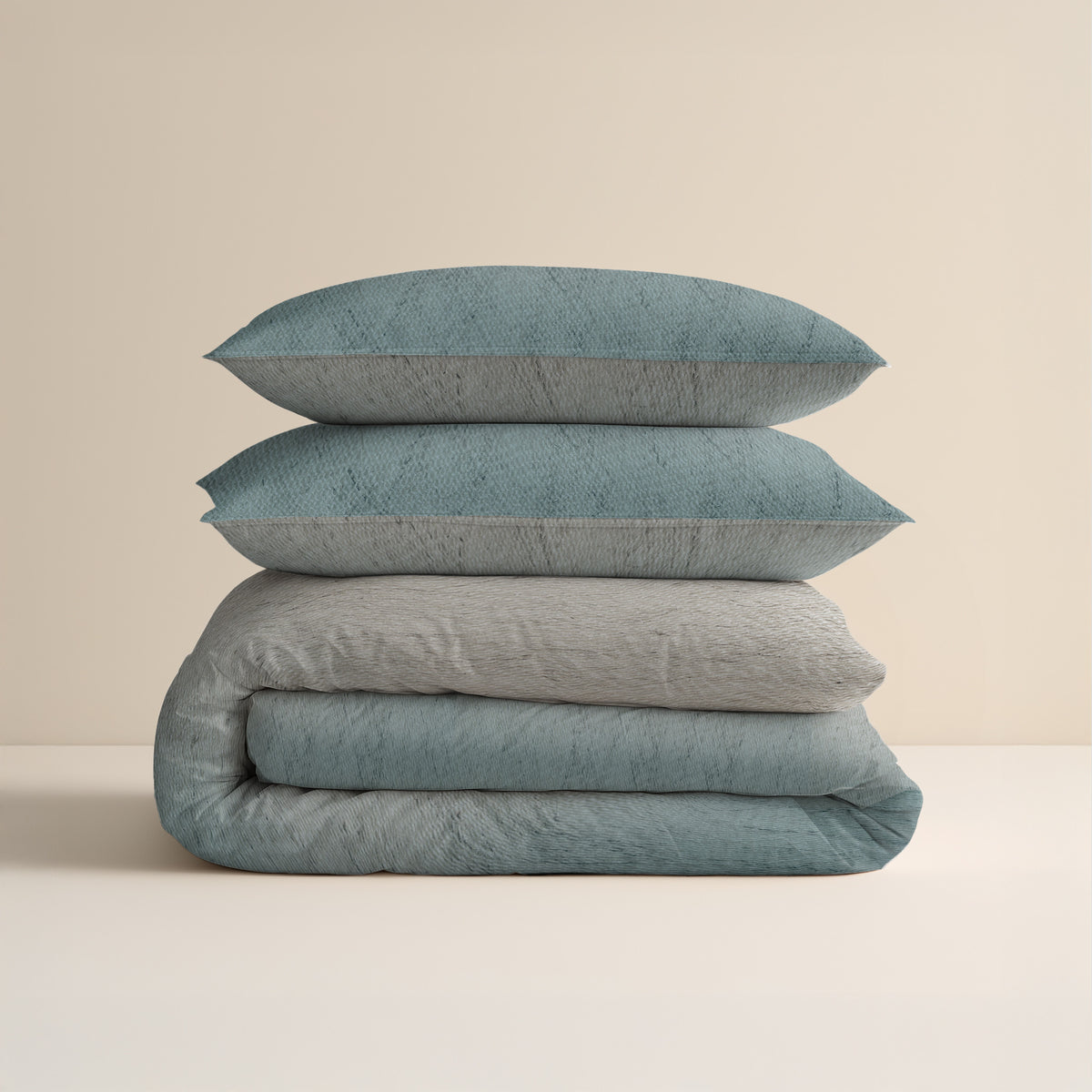 Sleeptime Dekbedovertrek Flanel Gradia Beige/Blauw