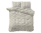 Sleeptime Dekbedovertrek Flanel Chevron Beige/Zand