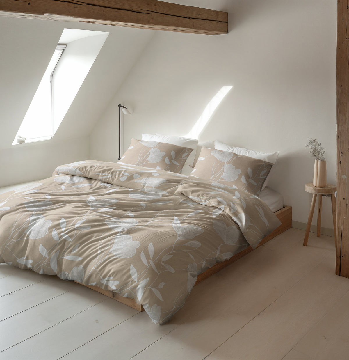 Sleeptime Dekbedovertrek Flanel Serenity Beige/Zand