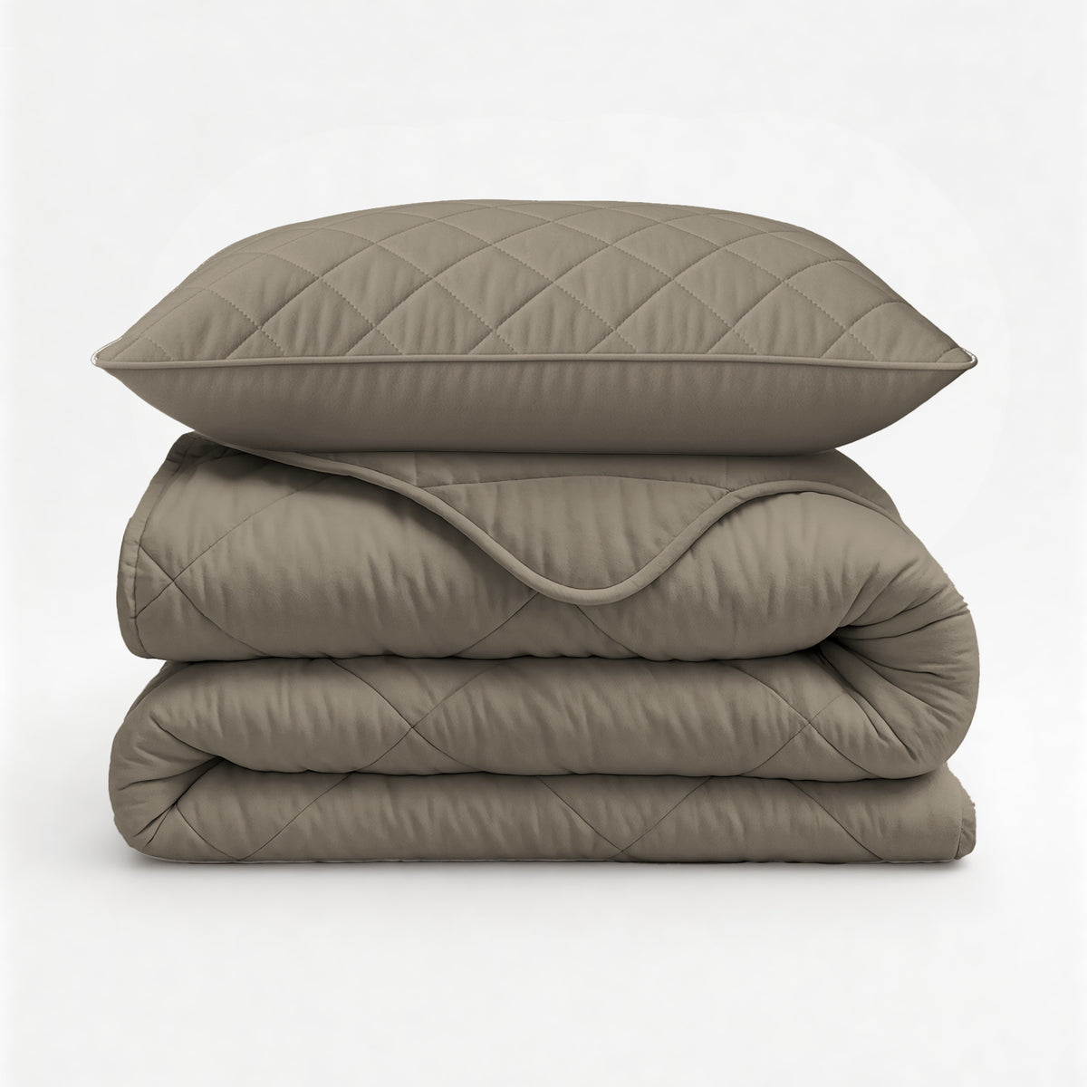 Sleeptime lazy dekbed Uni Taupe/Grijs