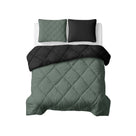 Sleeptime lazy dekbed Uni Groen/Zwart