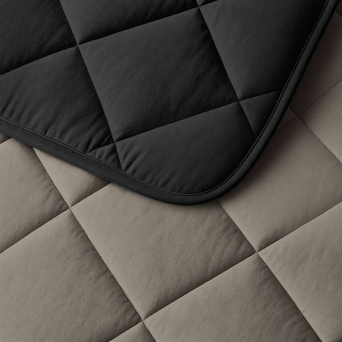 Sleeptime lazy dekbed Uni Taupe/Zwart