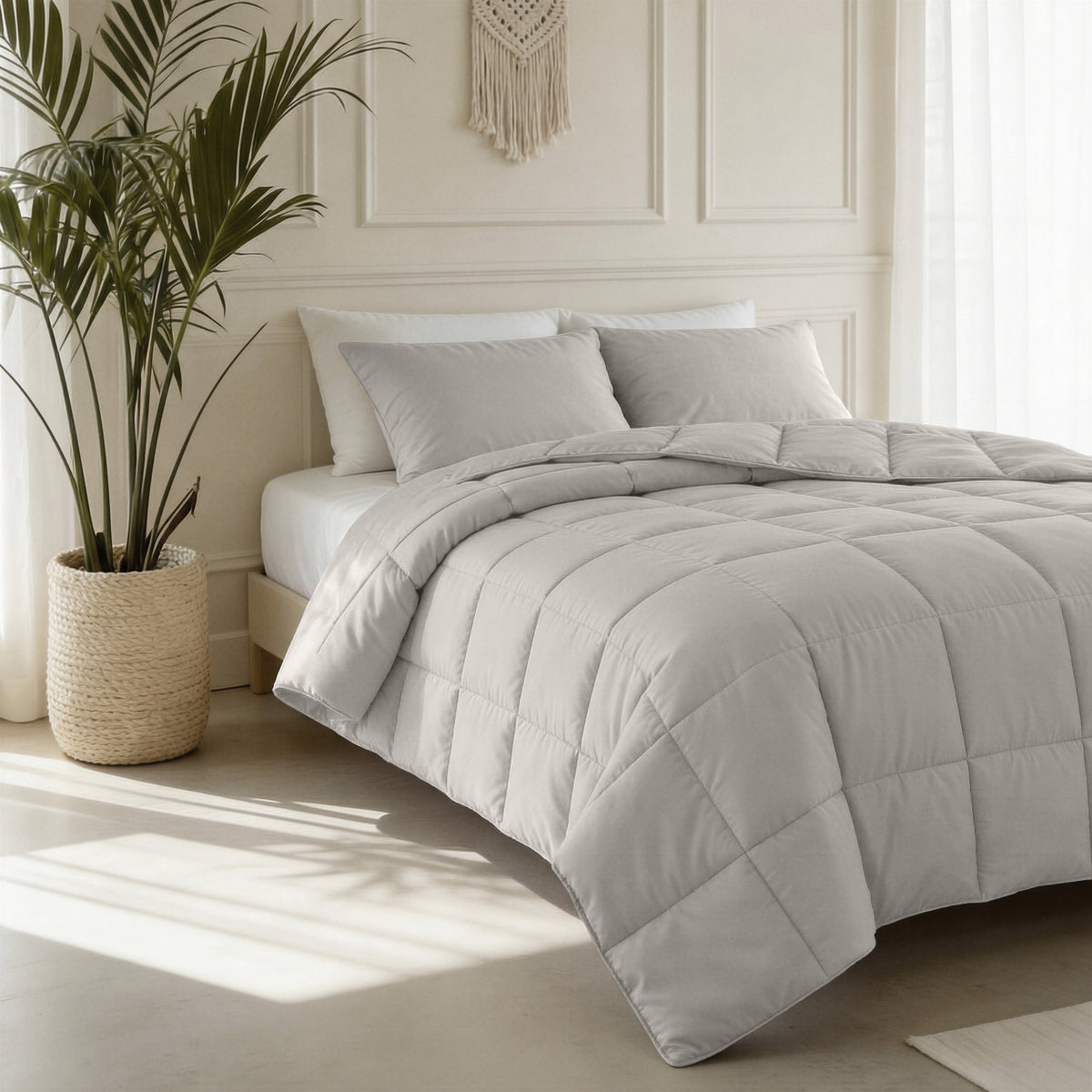 Primaviera Deluxe lazy dekbed percale taupe