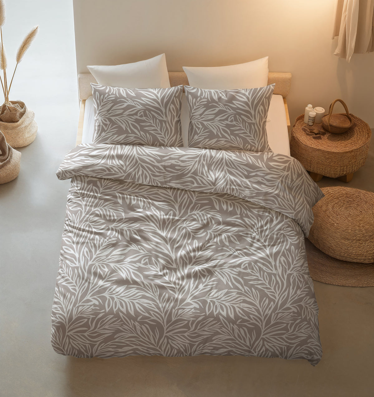 Sleeptime Dekbedovertrek Katoen Breeze Taupe