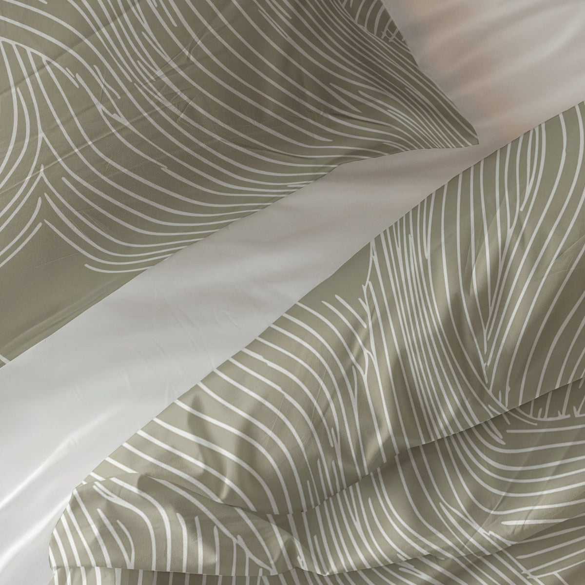 Sleeptime Dekbedovertrek Katoen Ripple Taupe
