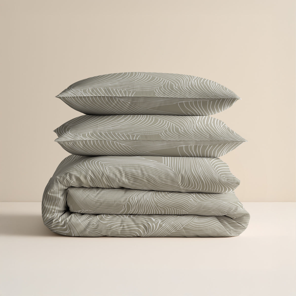 Sleeptime Dekbedovertrek Katoen Ripple Taupe