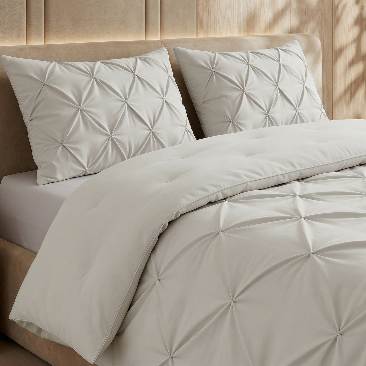 Sleeptime lazy dekbed Pintuck Off White