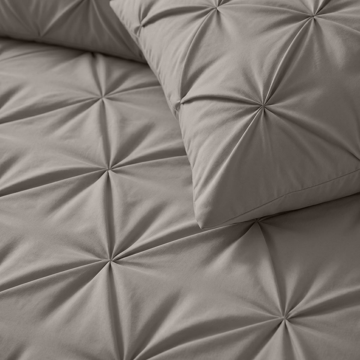 Sleeptime kussenslopen Pintuck Taupe/Grijs