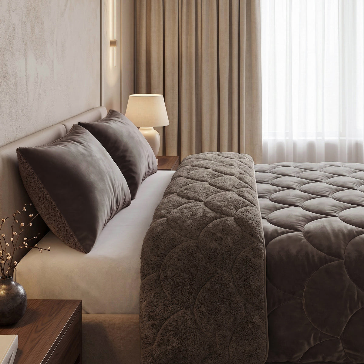 Sleeptime lazy dekbed Teddy/Velvet Taupe/Bruin
