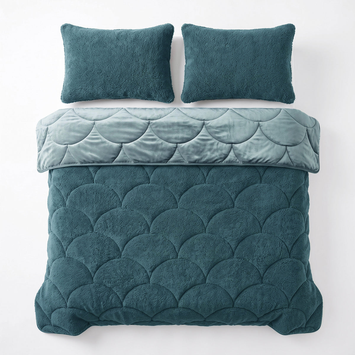 Sleeptime lazy dekbed Teddy/Velvet Groen