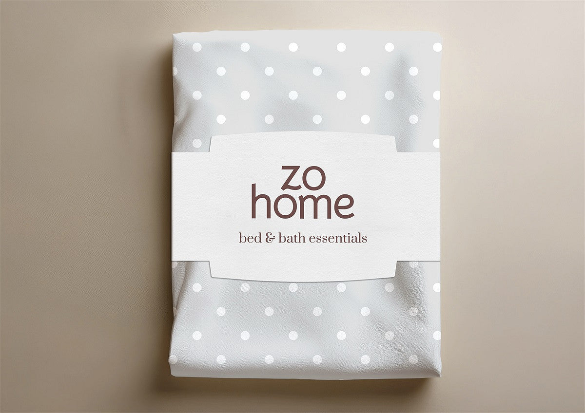 Zo Home dekbedovertrek katoen Punta di Cotone Stoney Grey