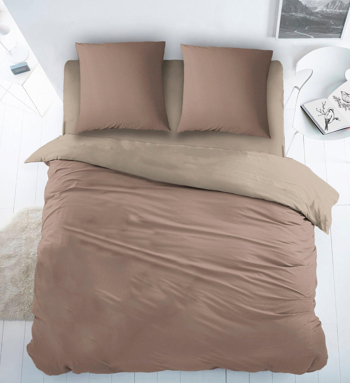 Sleepnight dekbedovertrek flanel double Face Beiges