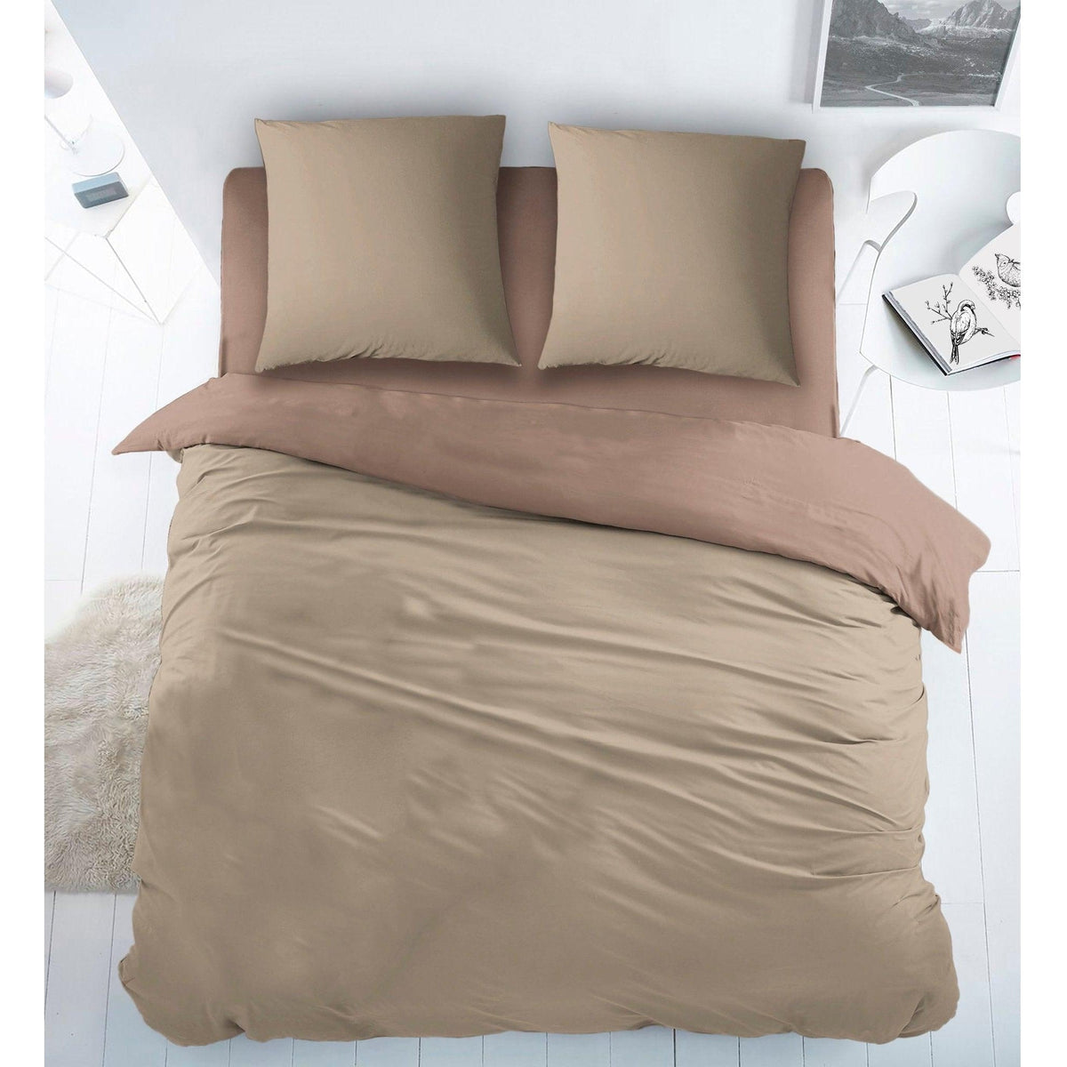 Sleepnight dekbedovertrek flanel double Face Beiges