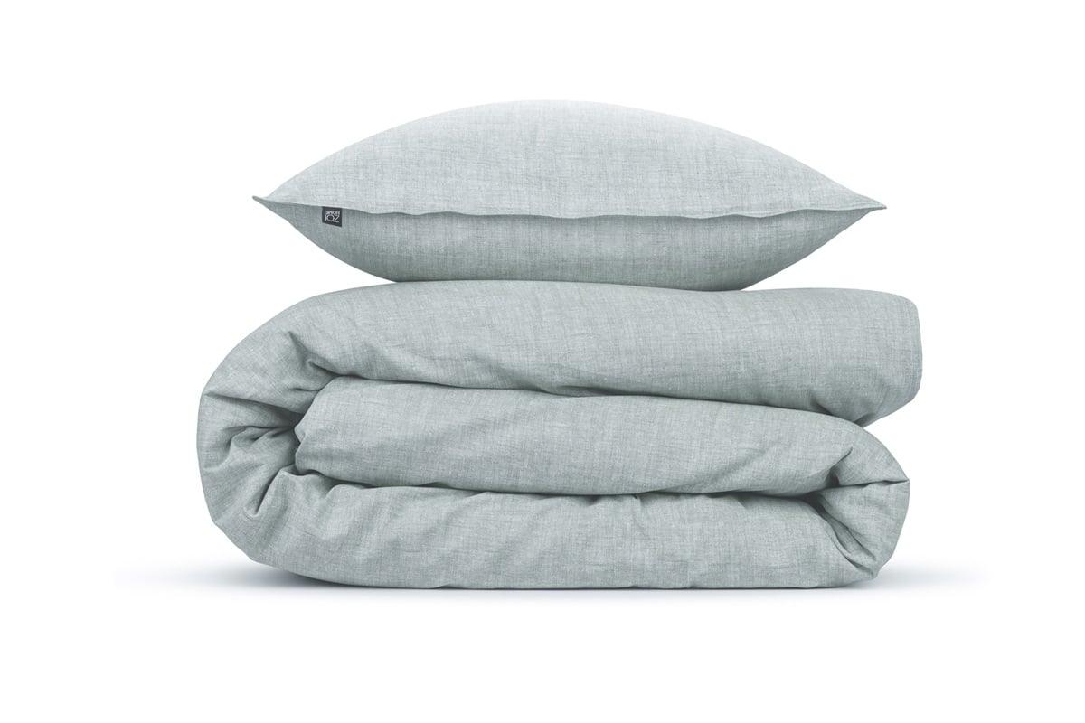 Zo Home dekbedovertrek Lino mint Green katoen
