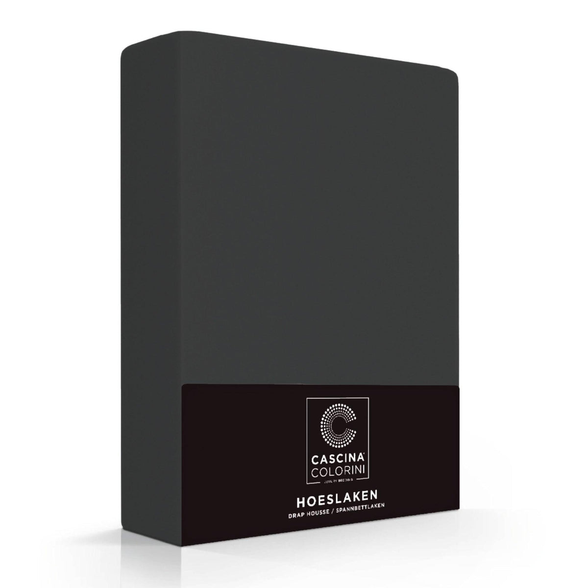 Cascina Colorini hoeslaken hoek 45cm percale, antraciet