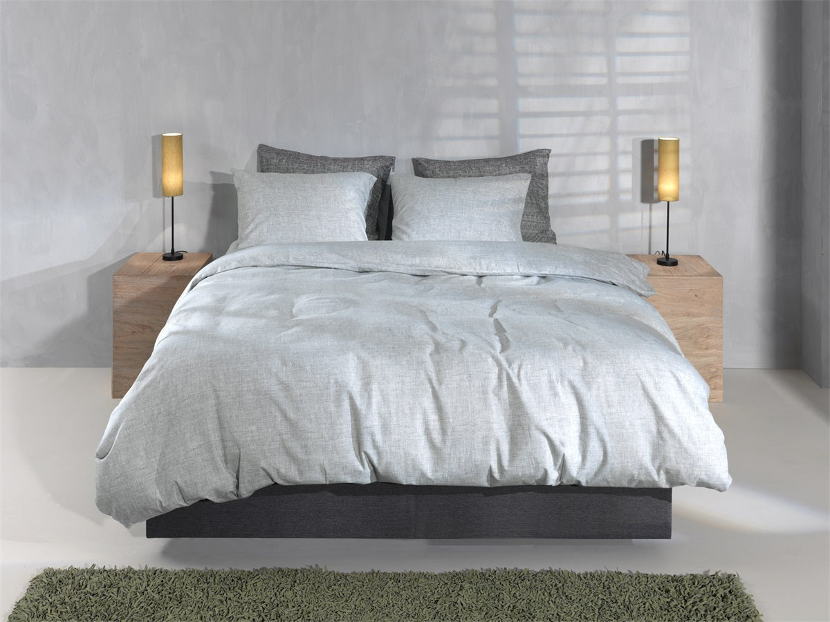 Zo Home dekbedovertrek flanel Flanella di Lino Dove Grey