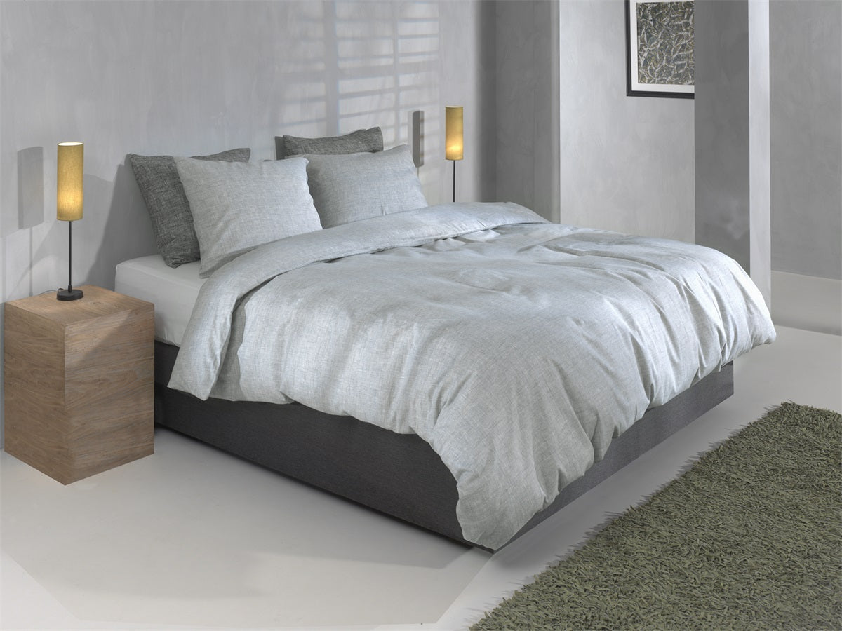 Zo Home dekbedovertrek flanel Flanella di Lino Dove Grey