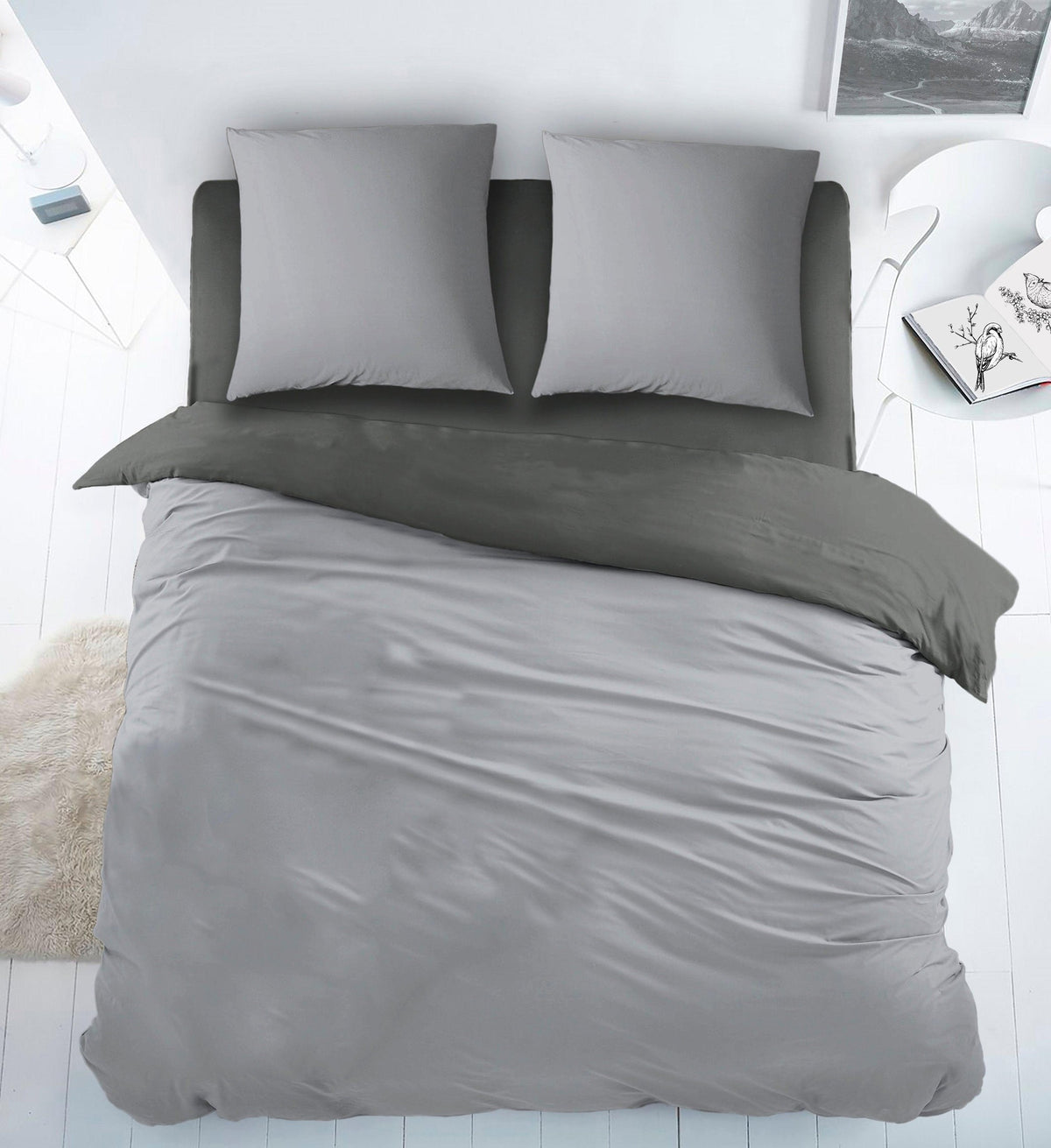 Sleepnight dekbedovertrek flanel double Face Grey #color_grey