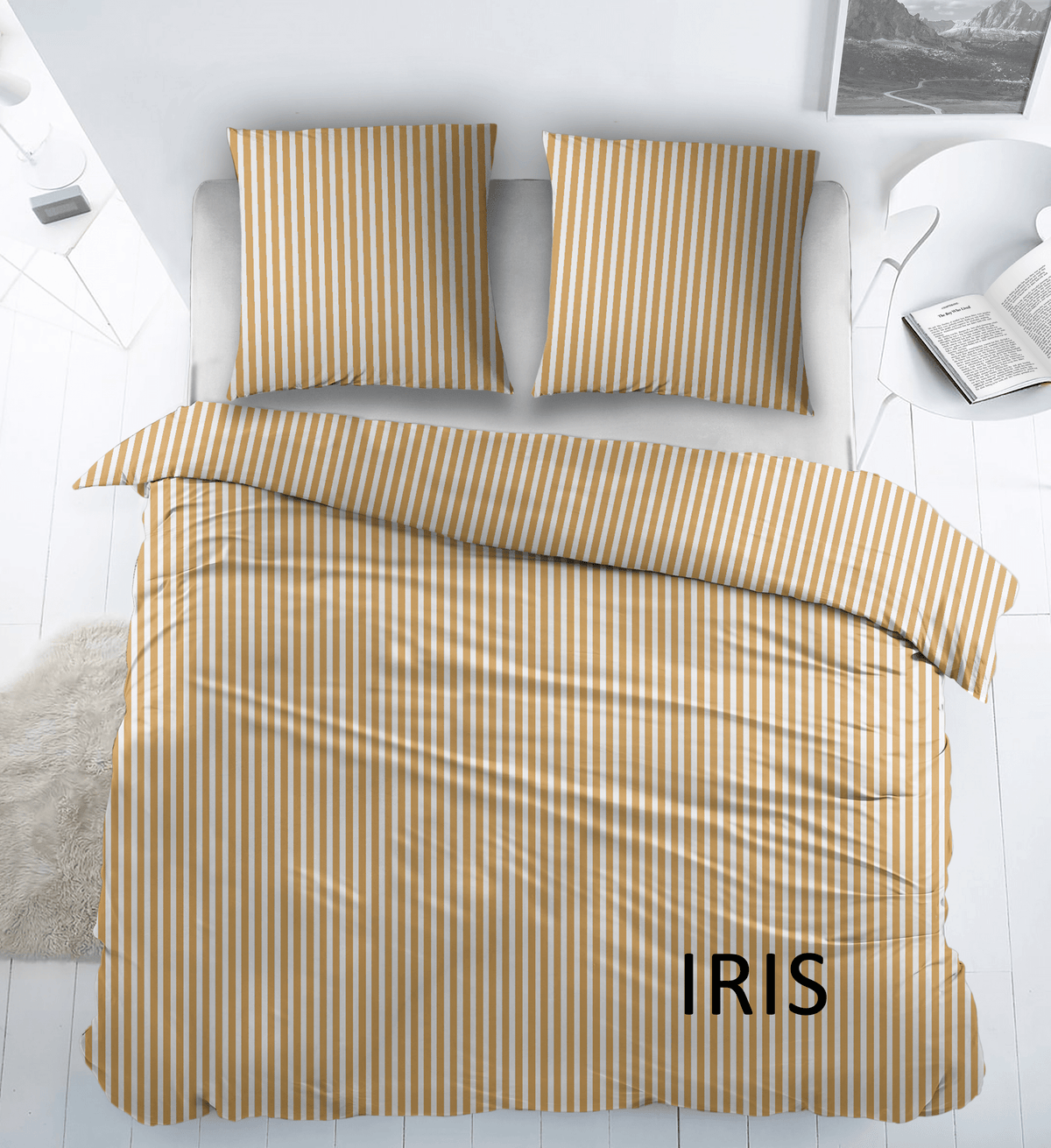 Sleepnight dekbedovertrek flanel Iris geel