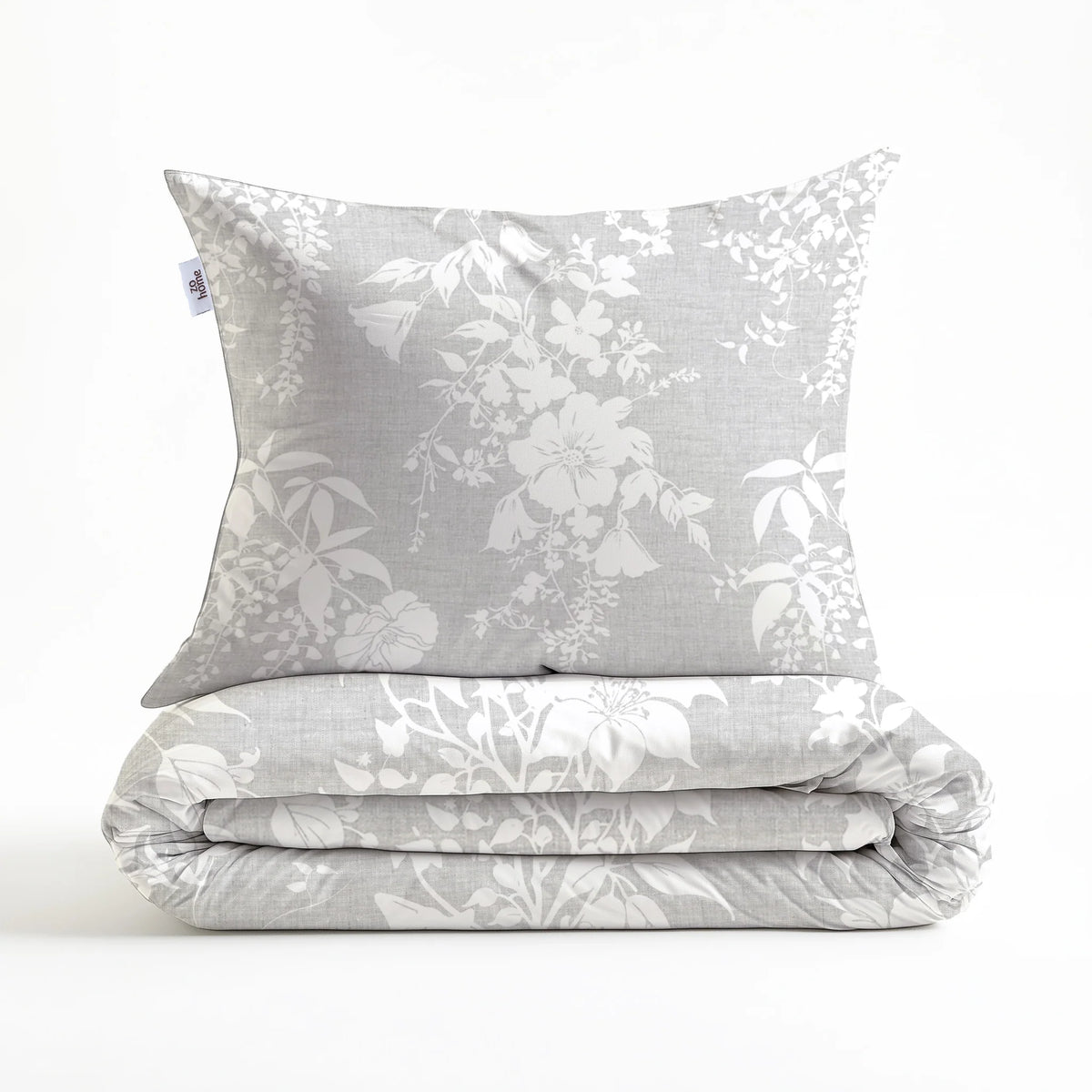 Zo Home dekbedovertrek katoen Ibisco di Lino Dove Grey