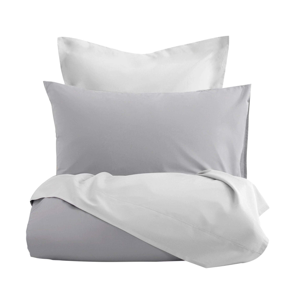 Romanette dekbedovertrek flanel Comtesse Silver wit