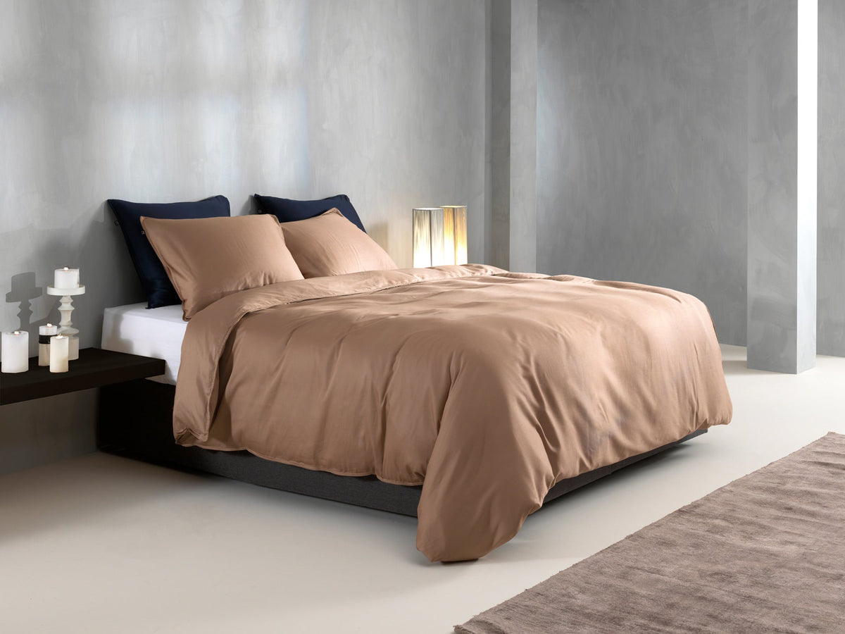 Zo Home dekbedovertrek satijn Satinado Praline Brown