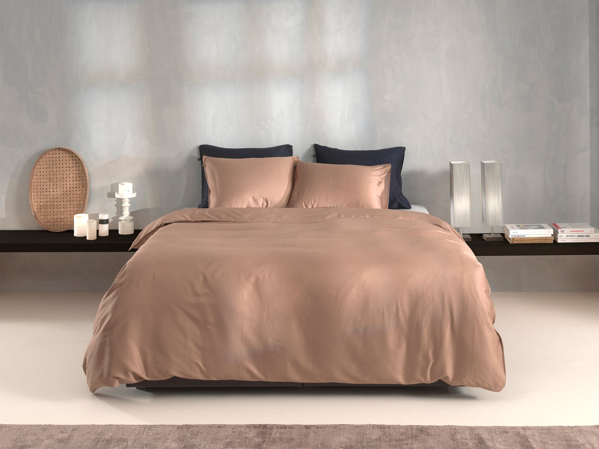 Zo Home dekbedovertrek satijn Satinado Praline Brown
