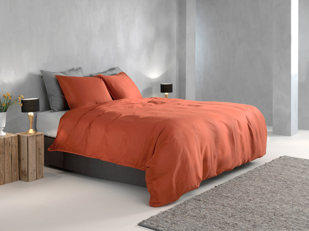 Zo Home dekbedovertrek satijn Satinado Copper Orange