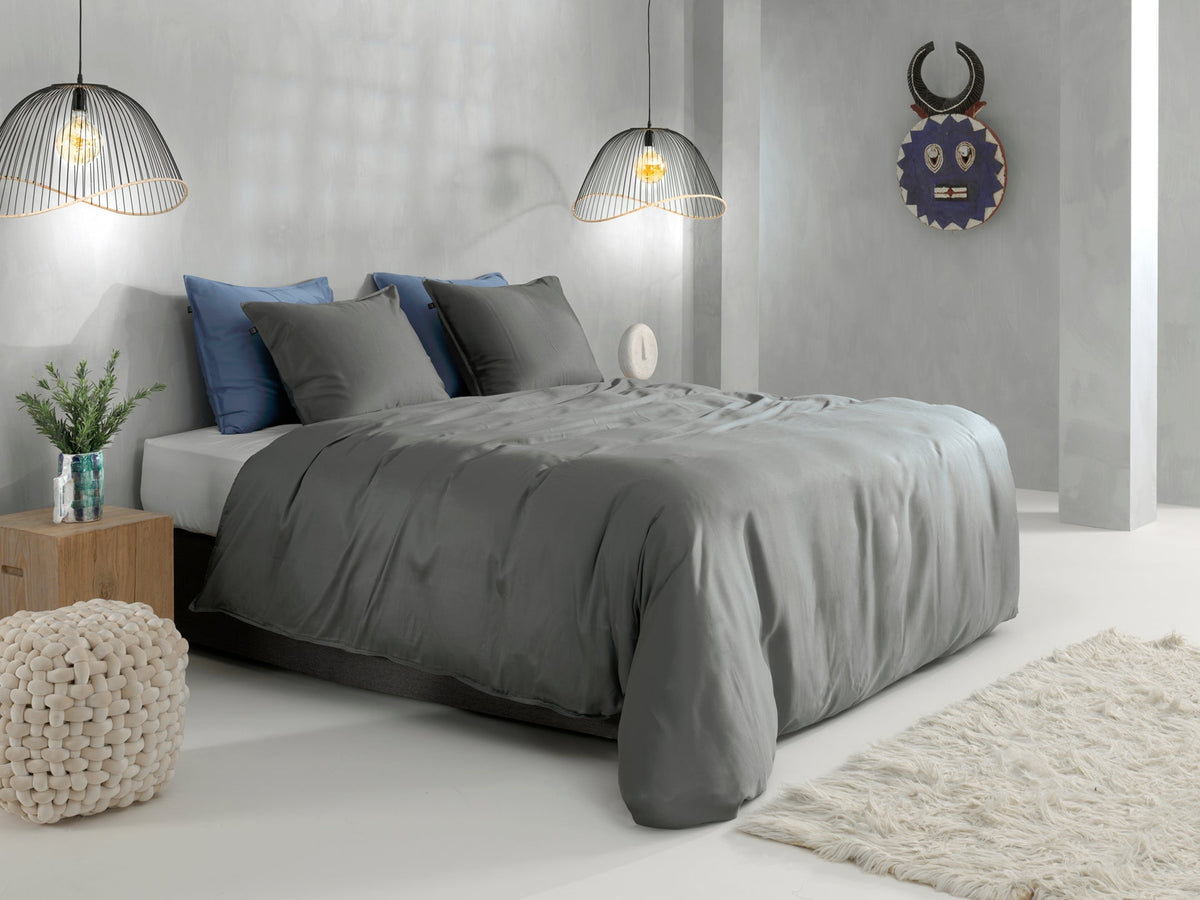 Zo Home dekbedovertrek satijn Satinado Classic Anthracite