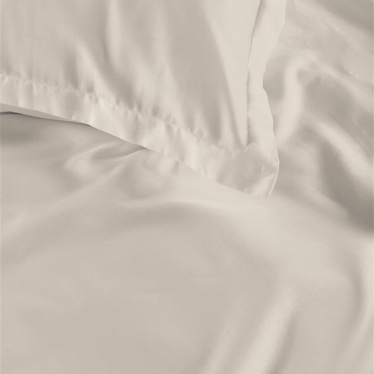 Ambiante dekbedovertrek katoensatijn satin uni, wit