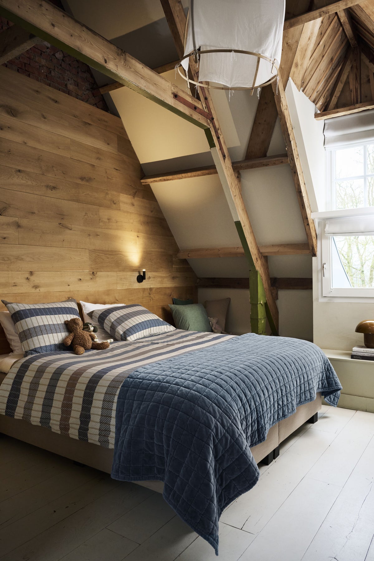 Beddinghouse dekbedovertrek flanel Bo Blauw