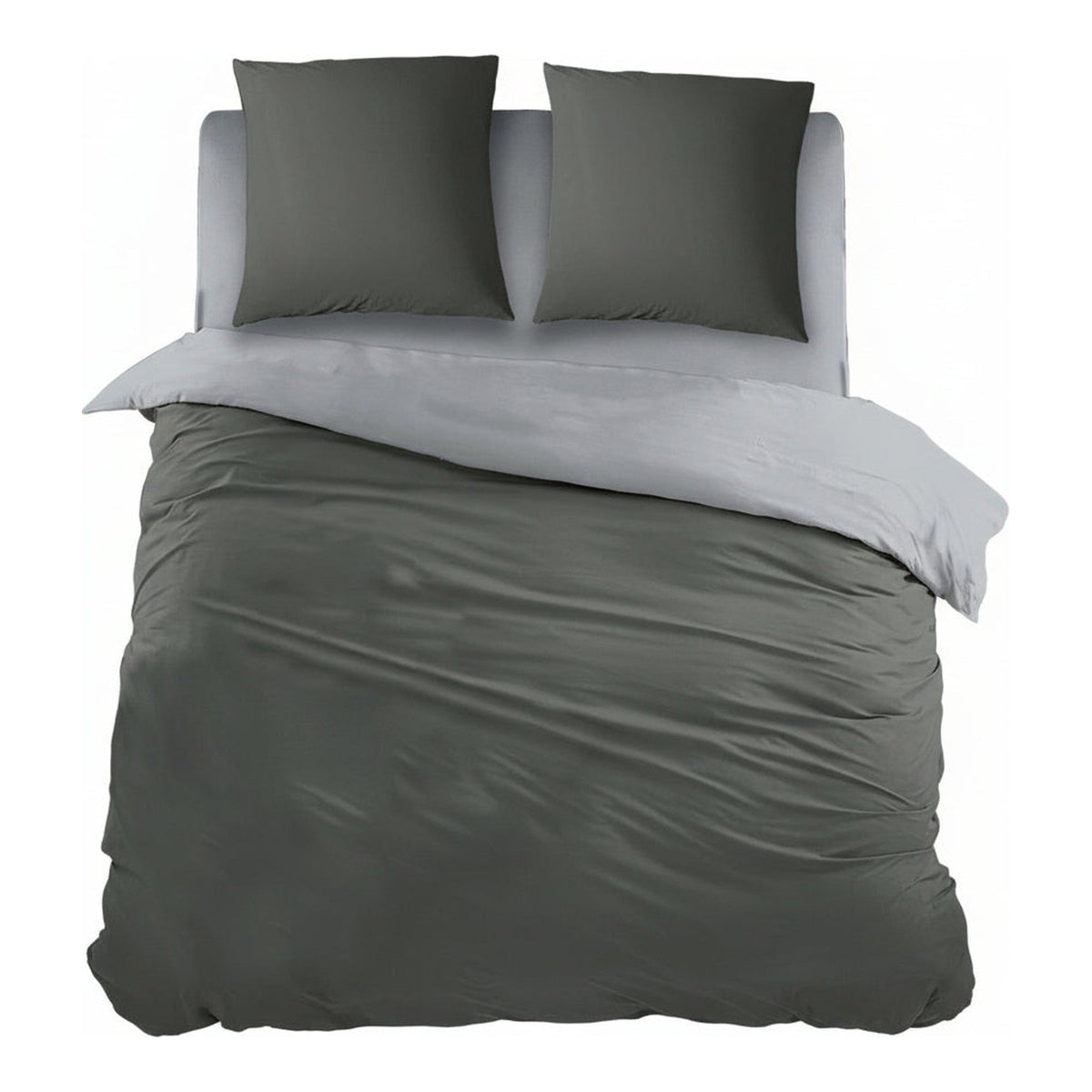 Sleepnight dekbedovertrek flanel double Face Grey