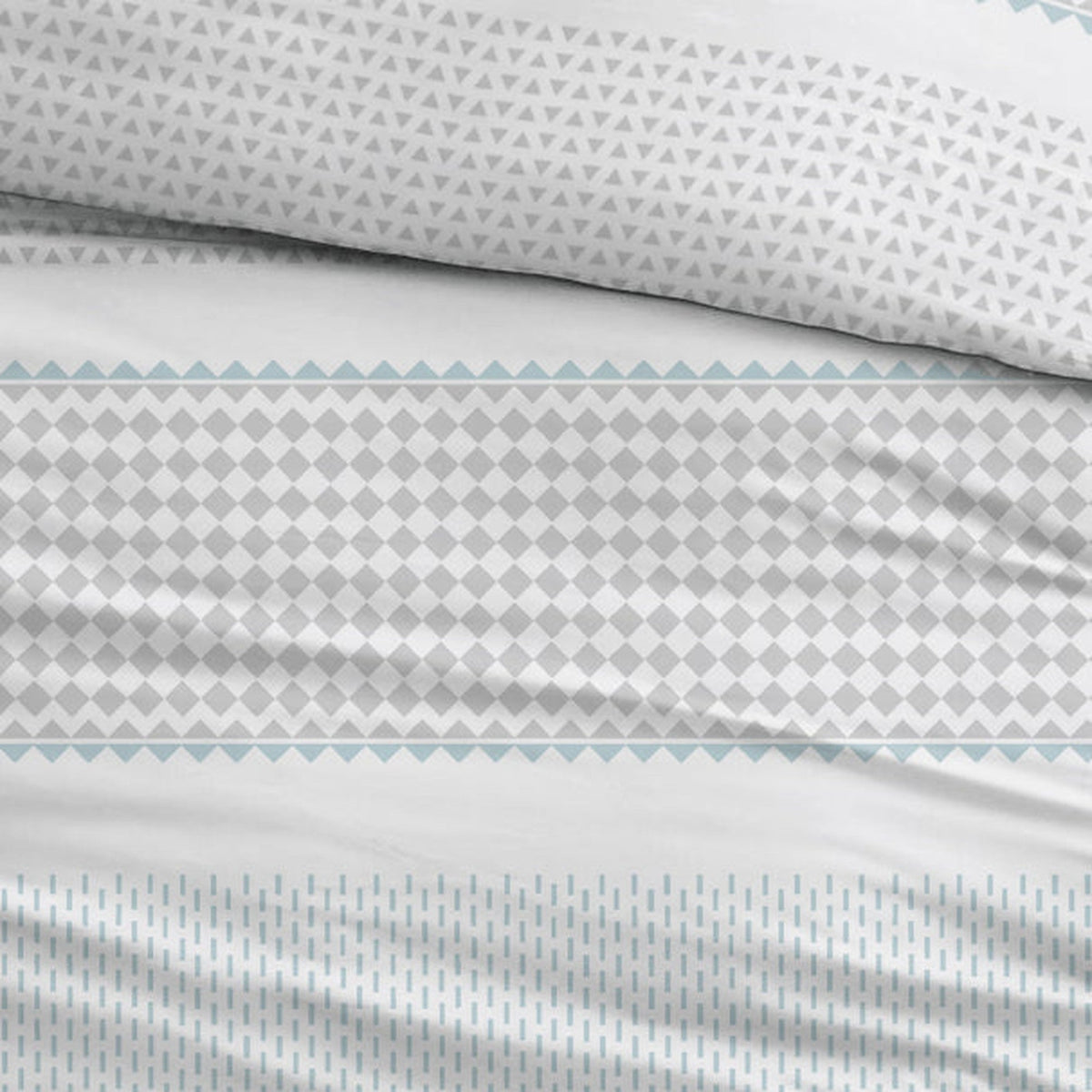 Sleepnight Lakenset flanel Ellen grijs blauw