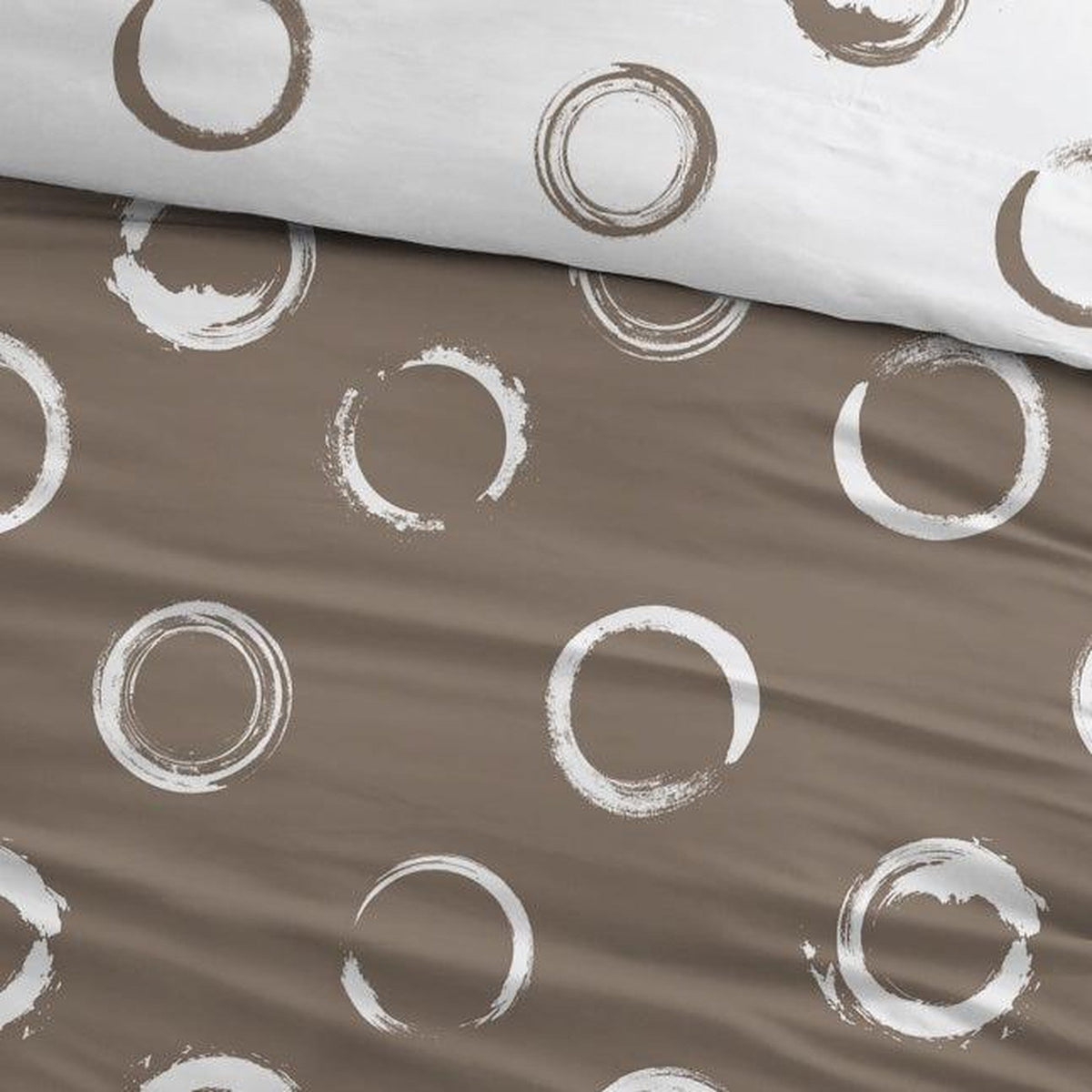 Sleepnight dekbedovertrek flanel Lieve taupe
