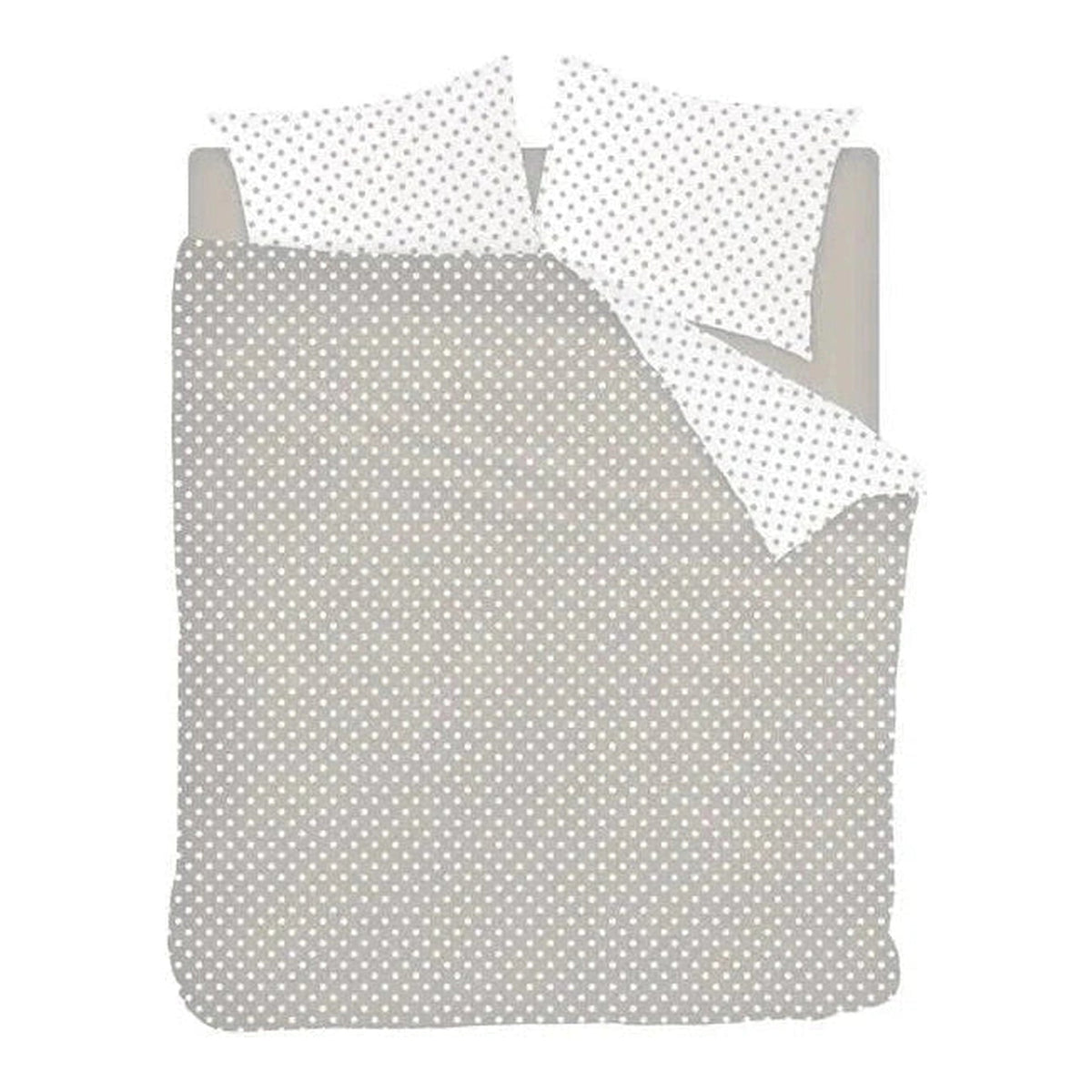 Sleepnight dekbedovertrek flanel Pierrot taupe