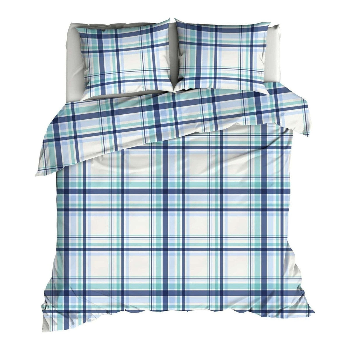 Romanette dekbedovertrek katoen Flair Coastal Blue