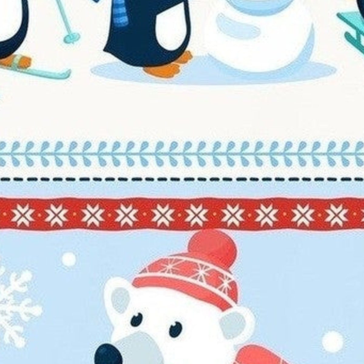 Good Morning Housse de Couette Flanelle Pingouins Multi
