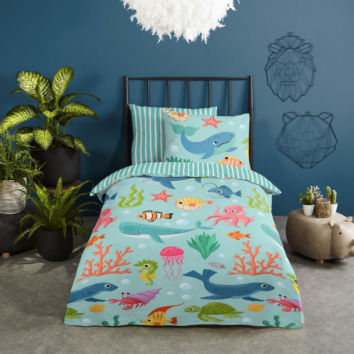 Good Morning Bettbezug Baumwolle Ocean Aqua