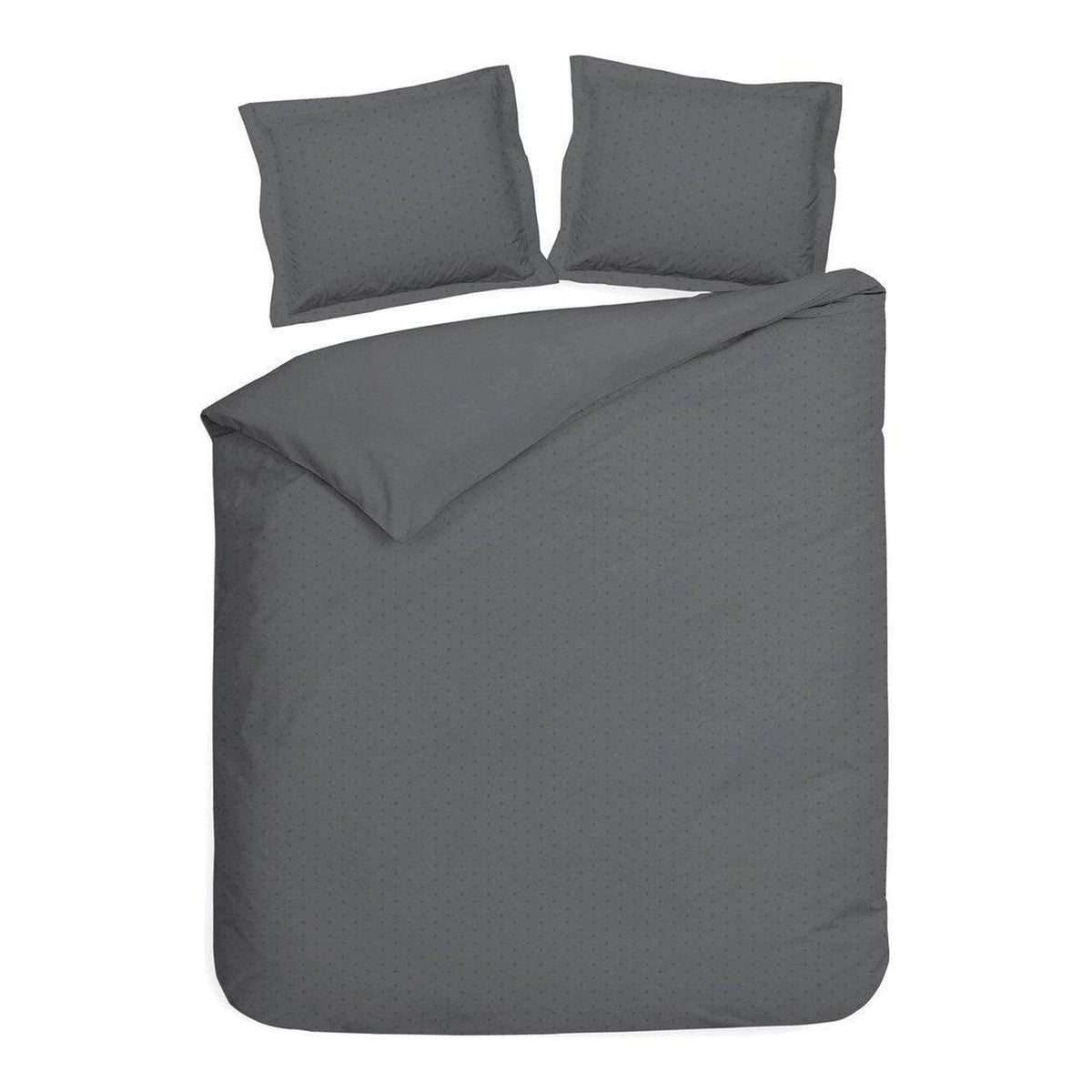 Heckettlane dekbedovertrek Punto Classic Anthracite satijn