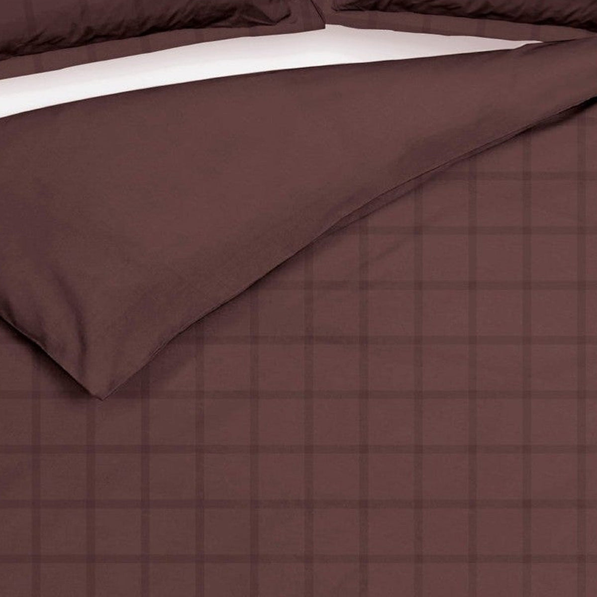 Heckettlane dekbedovertrek Diamante Marsala Brown katoen-satijn
