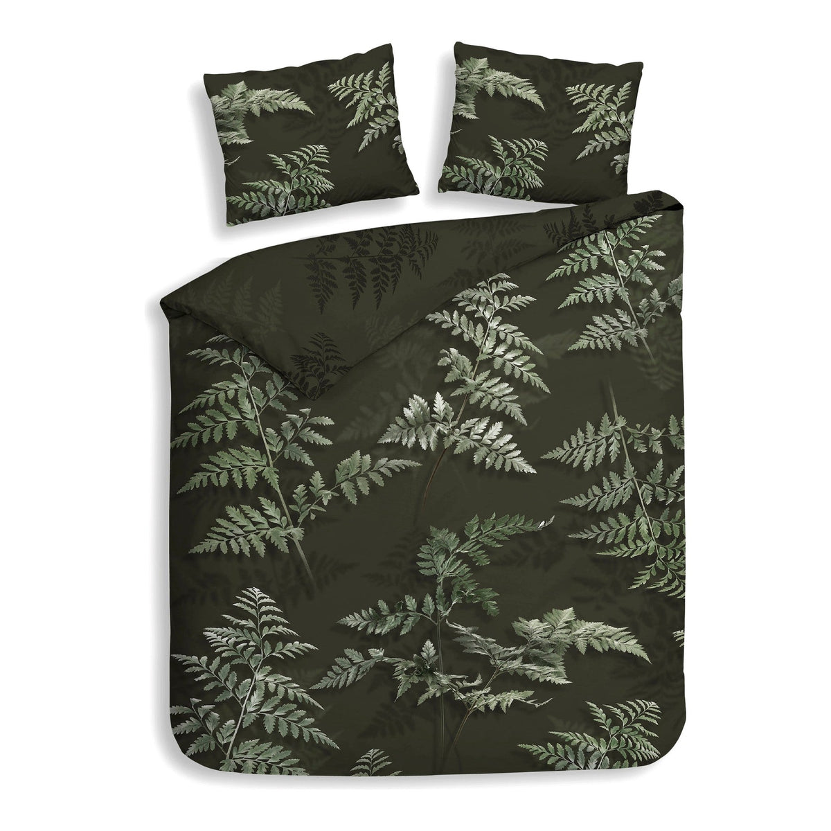 Heckettlane dekbedovertrek Rua Forest Green katoen-satijn