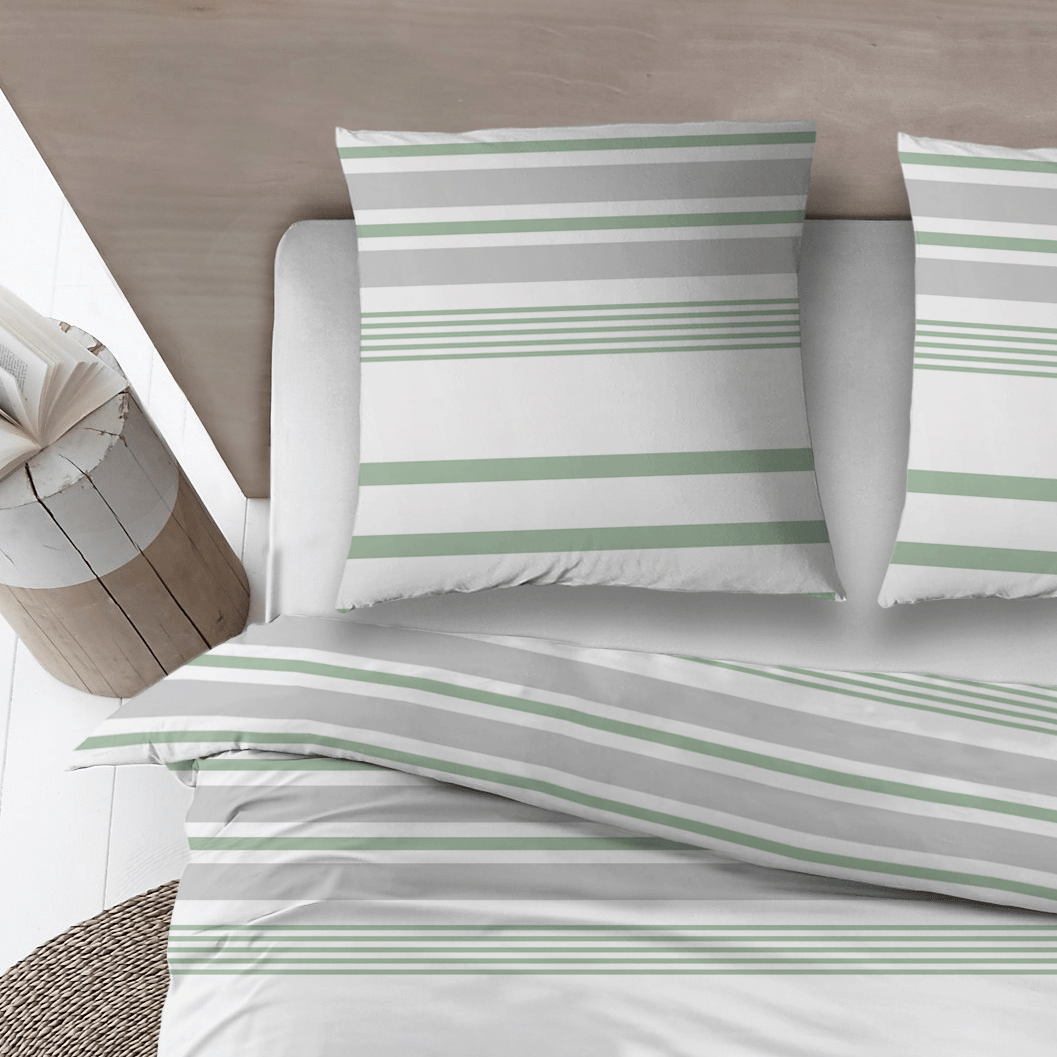Sleepnight dekbedovertrek flanel Indra groen